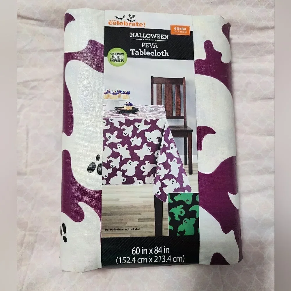 New Lot of two Halloween Christmas Peva Tablecloth